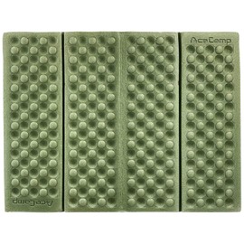 AceCamp 2パック バックパッキング用シッティングパッド キャンプハイキング アウトドアフォーム折りたたみマット 小型シートクッション コンパクト ポータブル 軽量 グリーン 2個