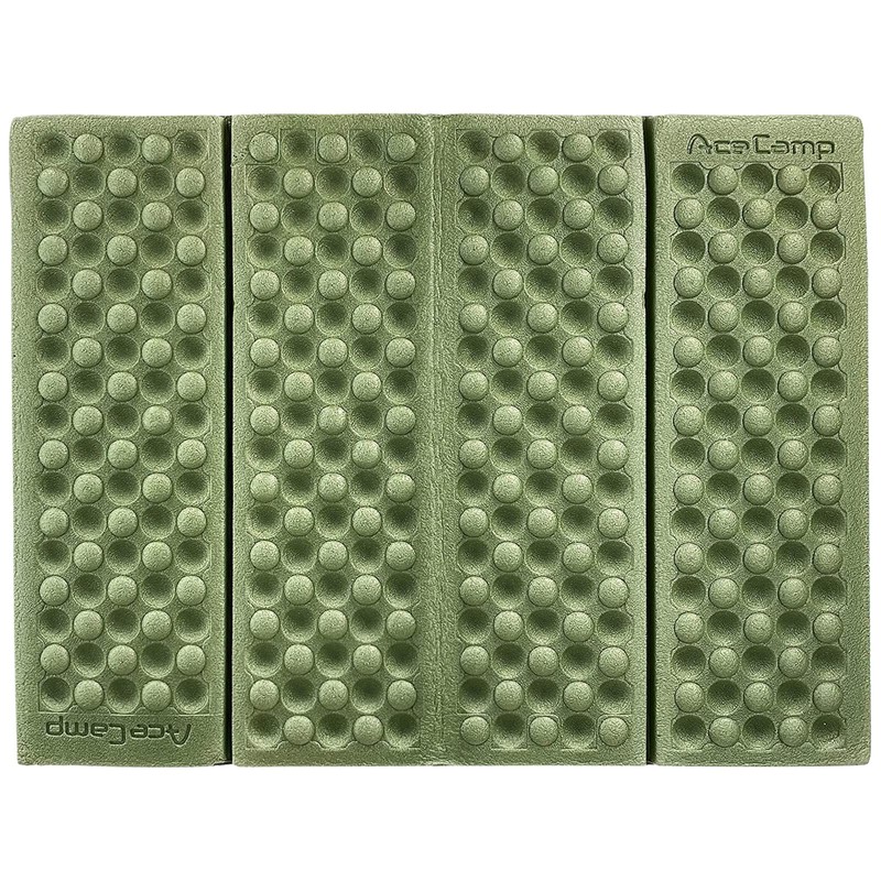 AceCamp 2パック バックパッキング用シッティングパッド キャンプハイキング アウトドアフォーム折りたたみマット 小型シートクッション コンパクト ポータブル 軽量 グリーン