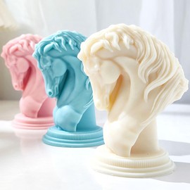 Horse Candle Mold Horse Head Mold Animal Mold Horse Resin Mold Clay Mold Jewelry Resin Casting Mold Candle Making Molds Craft Supplies 3D Mold Silicone Mold for Resin Casting Mold