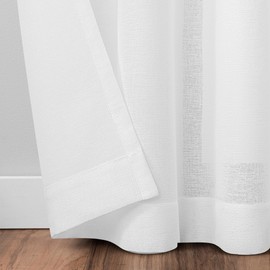 Umbra Dagen Slub Textured Sheer Grommet 63 in Long x 50 in Wide Window Curtain Panel, White