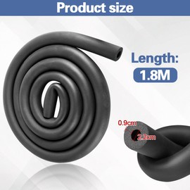 Yuragim Pipe Insulation Foam, Pipe Insulation 1.8 m Long, 9 mm Thick, Diameter 22 mm Pipe Diameter, Pipe Insulation Pipe Insulation Heating Pipes Black for Heating Sanitary Heating Pipe Copper Pipe
