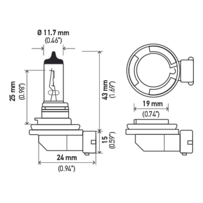 Hella Optilux XB For Extreme Type H11 12V 80W Blue