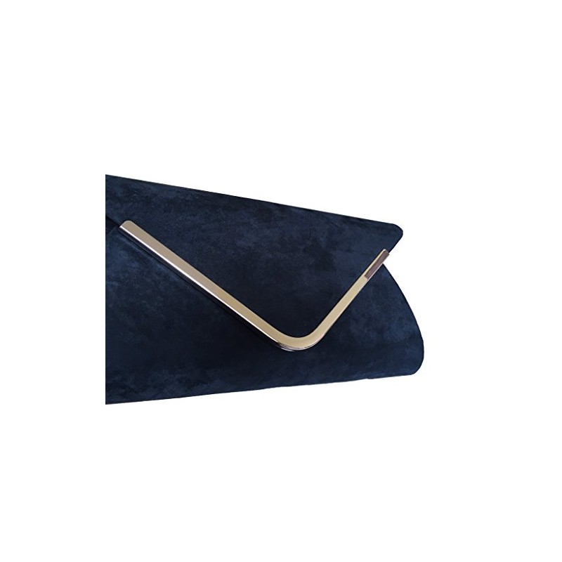 Purple Possum® Navy Blue Envelope Clutch Bag, Dark Blue Faux