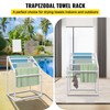 VEVOR Pool Towel Rack, 5 Bar, White, Freestanding Outdoor PVC
