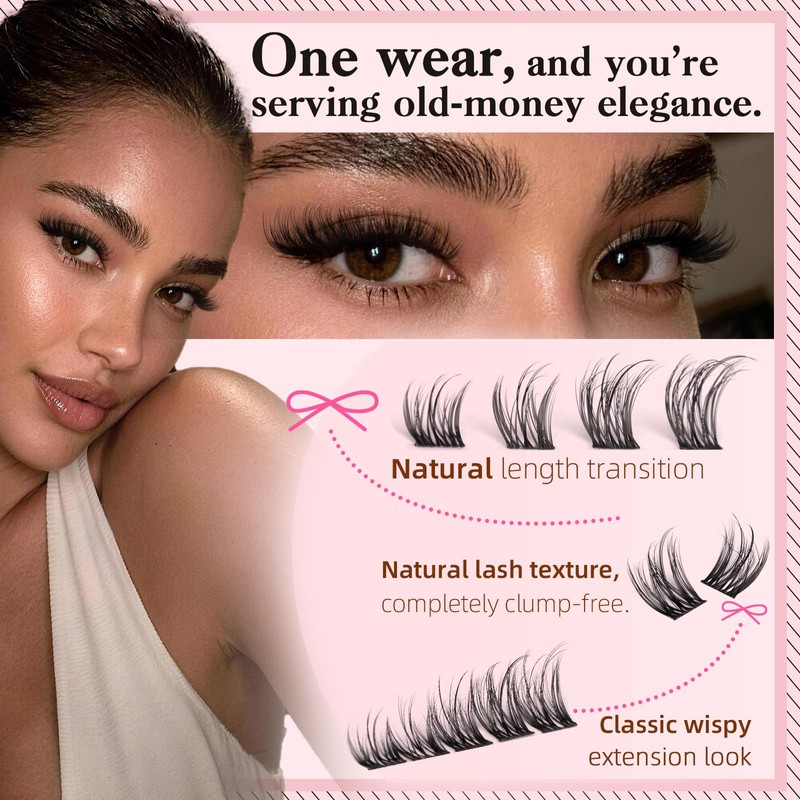 Classy Lash Clusters Wispy Pestañas Postizas Naturales D Curl