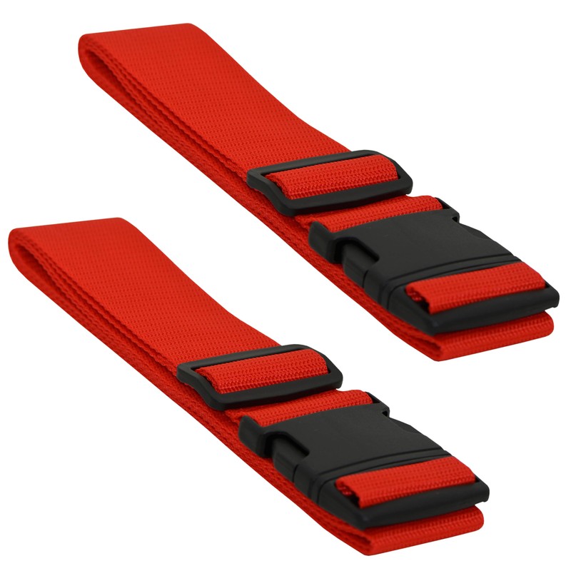 Pair Luggage Straps for Suitcases, Secure & Adjustable Luggage Straps,