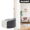 Wagner designer door stop, to screw in, brushed metal, thermoplastic