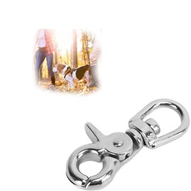 Stainless Steel Snap Hook Trigger 360 Degree Rotation Swivel Clasp Strap for Dog Leash Key Ring