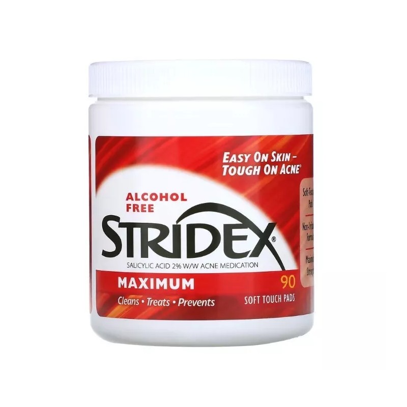 Stridex, 2 PACK, Maximum, Alcohol Free, 90 Soft Touch Pads