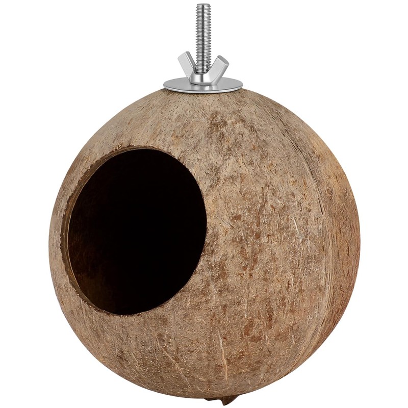 Balacoo Coconut Bird Nest for Cage: Natural Coconut Shell Parakeet