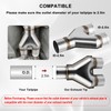 Mupera 2.5 Inch Exhaust Y Pipe, 2.5" Single to 2.5"