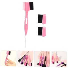 Healvian 1set Portable Eyebrow Comb with Replaceable Dual-use Hair Edge Brush for Women Practical Eyebrow Grooming Tool Easy to Operate and Hair Removal