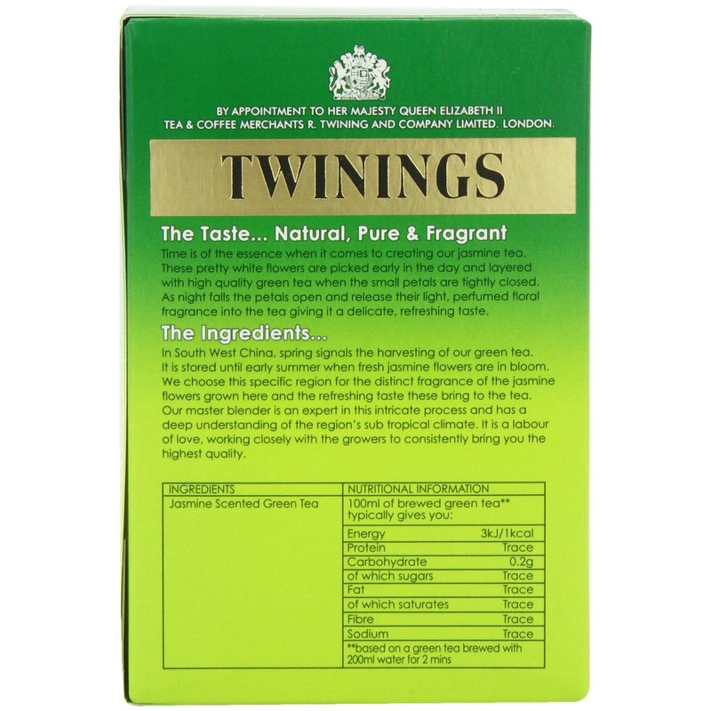 Twinings Jasmine Green (Pack of 4, Total 80 Teabags)