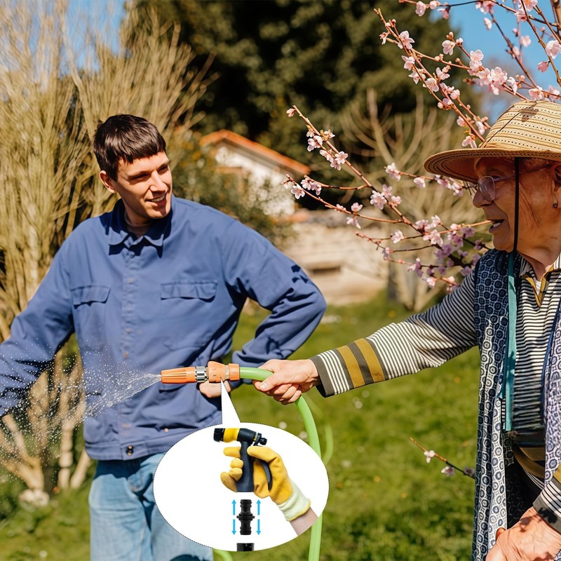 Pack of 8 hose connectors, 1/2 inch, hose coupling, 1/2