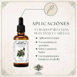 Aceite de Ricino con Vitamina E – Hidratación Profunda y Fortalecimiento, Estimula Crecimiento de Cabello, Cejas, Pestañas y Barba, Fórmula Ligera con Coco Fraccionado, Cuidado Capilar y Facial