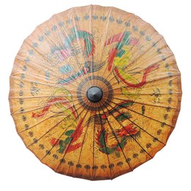 BESPORTBLE Chinese Paper Umbrella Classic Retro Style Hand Painted Oil Paper Parasol Performance Props Waterproof Parasol for Women Men Dragon