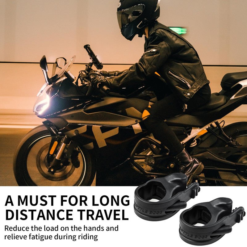 Rawsomes Motorcycle Cruise Control Throttle Assist Grips, Handlebar Throttle Rocker