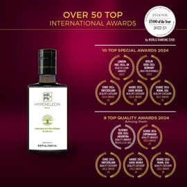 G-TEAM HYPERELEON GREEN | Premium, Organic, Exceptionally Rich in Polyphenols, Greek Extra Virgin Olive Oil Pure & Natural | Bio & Unfiltered | 16 Top Global HEALTH & NUTRITION Awards | 260ml (Pack of 1)