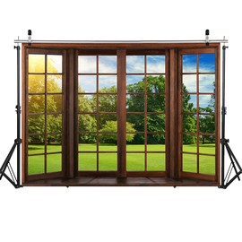 WOLADA Zoom Backdrop for Home Office Window Backdrop Office Backdrop for Video Conference 7x5FT 12024