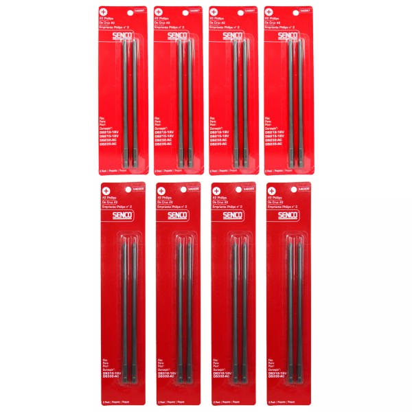 Senco (4) EA0300 and (4) EA0297 #2 Phillips Bits for