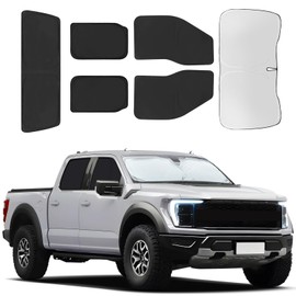 for Ford F150 4Door 2021-2025 Car Window Shades, 6pcs Privacy Sun Shade Set for Front Windshield Side and Rear Windows, Full Window Covers Keeps Vehicle Cool for Camping Napping