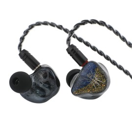 LINSOUL Kiwi Ears Forteza 2DD+1BA Hybrid HIFI Earphones, 0.1 inch (3.5 mm) Jack, HIFI Sound Quality, Heavy Bass, Noise Cancelling, Stereo Earphones, Black Earphones, Wired Earphones, Comfortable