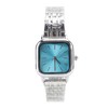 Women Quartz Watch Alloy Steel Strap Stylish Waterproof Ladies Square