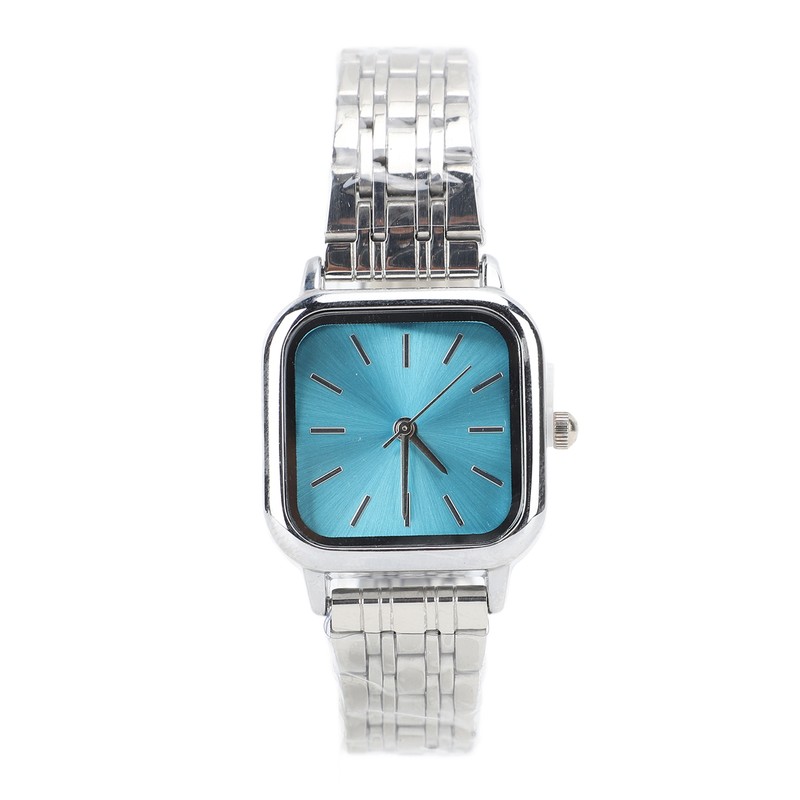 Women Quartz Watch Alloy Steel Strap Stylish Waterproof Ladies Square