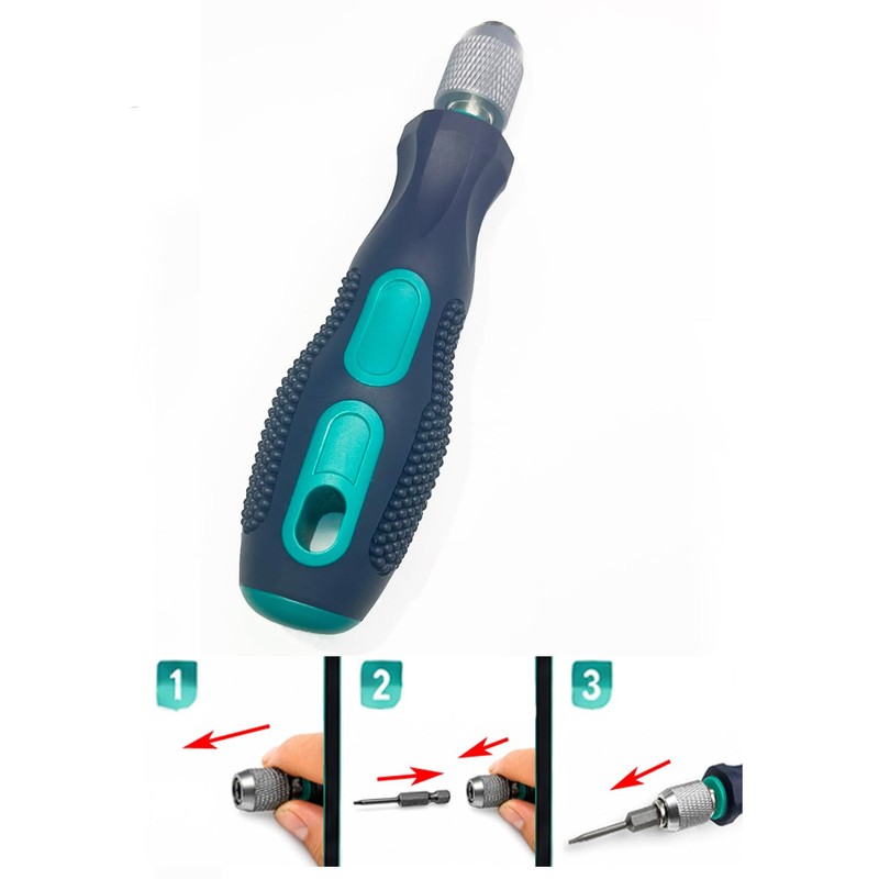 2 Pcs Bit Driver Handle, 1/4 inch Hex Quick Release