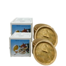 na 6 Inch Bamboo Steamer Cooker (2 PACKS)