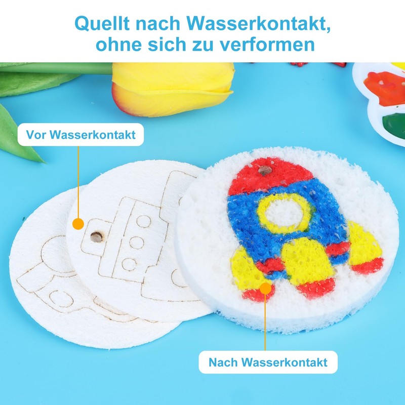 KOVSGQ Magic Puffy Paint Sponge Pictures Magic Paint Foam Texture