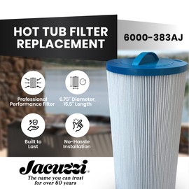 Jacuzzi Proclear 6000-383 Filter, 60 Sq Ft, J-300 Series (2002+) - Pure Filtration for Crystal-Clear Water, Hot Tubs Replacement Part, Easy Installation, Refreshing Spa Experience - 1 Pack