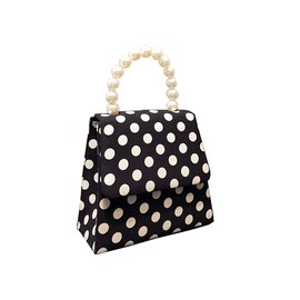 Mellshy Women Polka Dot Tote Bag Top Handle Bag Shoulder Bag Crossbody Bag (Black)