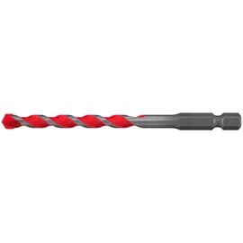 fischer 561646 D-U Hex Universal Drill Bit, 8mm, 8/50/100, for Brick / Wood / Tiles / Plastics / Steel / Concrete, Red / Silver