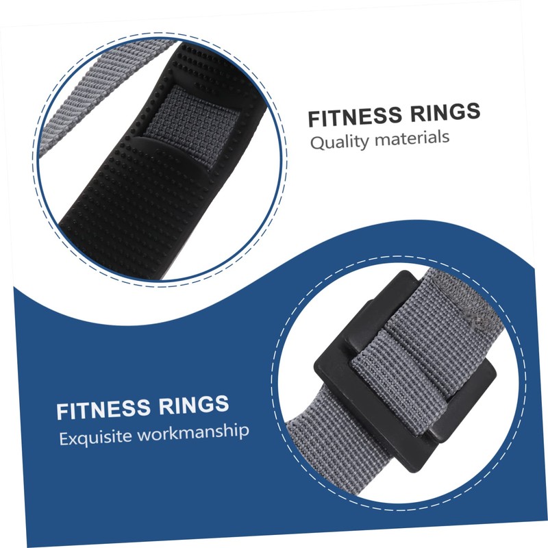 KOMBIUDA 2 Pcs Adjustable Gymnastic Rings with Thick Straps Premium