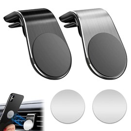 2 x holder compatible with Ooono No2/No1, magnetic holder, car for air vents, car holder, speedometer holder with clip, compatible with speed camera warning vehicles (black, silver)