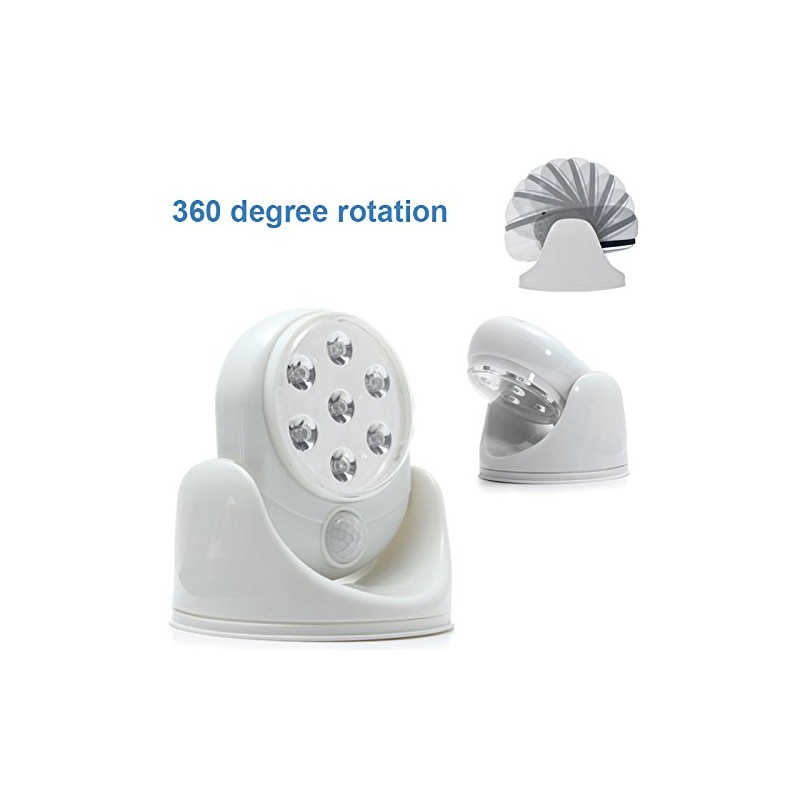 Motion Activated Cordless 7-LED Light Sensor Outdoor Garden Living Light