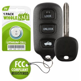 Wholesale-24-7 Replacement For 2002 Toyota Camry 4C Key + Fob Remote
