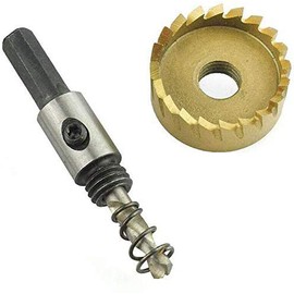 1 PCS Golden High Speed Steel Hole Cutters 22mm Hole Saw Drill Bit Tooth Cutter for Stainless Steel, Iron Sheet, Aluminum Alloy