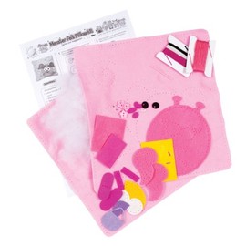 Craft Planet Felt Monster Craft Pillow Kit Sparkles, Height 20-30cm, Fuzzy Felt Fabric Crafts, Arts & Crafts Supplies, Craft Hobbies, Felt Toys Kits, Felting Craft Set, Sewing Embroidery Craft