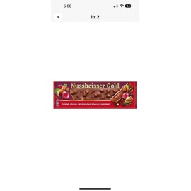 E.Wedel Alpen Gold NUSSBEISSER GOLD Milk Chocolate with Hazelnuts & Raisin 220g / 7.76oz
