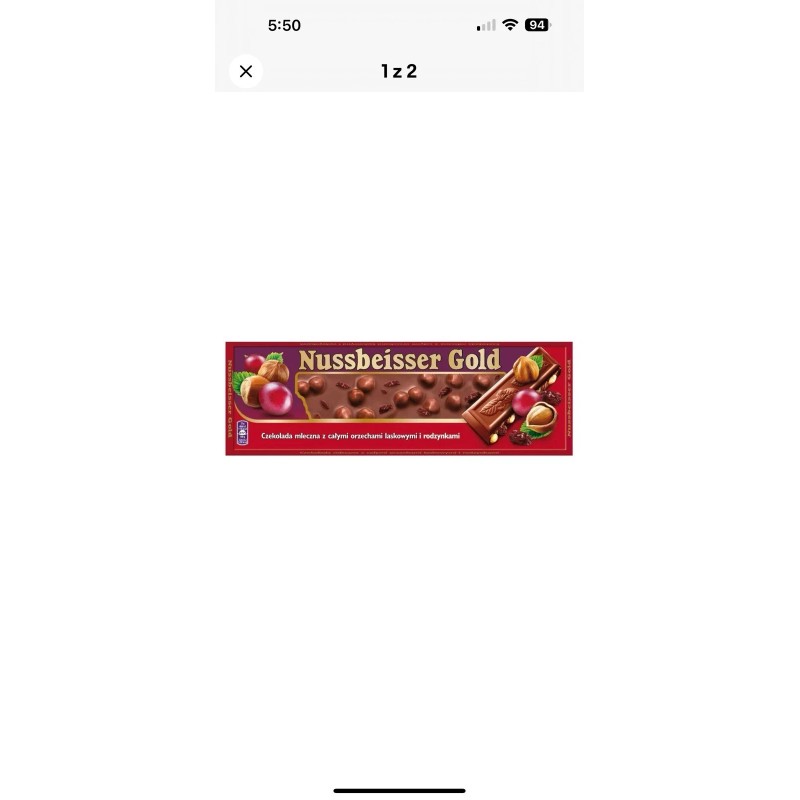 E.Wedel Alpen Gold NUSSBEISSER GOLD Milk Chocolate with Hazelnuts &