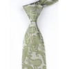 Men Tender Green Paisley Ties Dusty Sage Green Stylish HANDMADE