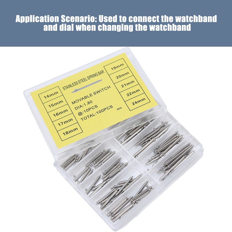 1.8mm / 0.07in Thickness Quick Release Spring Bars Strap Link