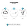 ledscom.de FERE Recessed Ceiling Spotlight Fitting Frame Chrome Matt Swivelling