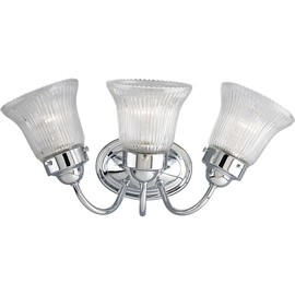 Progress Lighting P3289-15 3 Light Bath Fixture, Polished Chrome