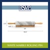RSVP International RPW-10 White Marble Rolling Pin for Baking &