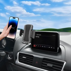 YIXKTUKEKE Car Phone Holder for 2014-2016 Mazda 3/2016-2021 CX-3（7 inch Screen），for Smartphone Cradle Auto Accessories Bracket Anti-Shake，360 Degree Rotation，for All Cell Phones