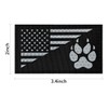 ZESION 2Pcs Reflective American Flag(with Dog Tracking Paw) Patches Set,