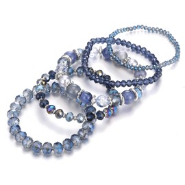 Fulu Autumn Women's Crystal Bead Bracelet, Multilayer Stones Bracelet, Boho Fashion, Jewellery, Best Friend Gifts, Zinc, No gemstone